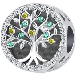 Srebrny charms zawieszka drzewko rodzina drzewo serce srebro 925 beads