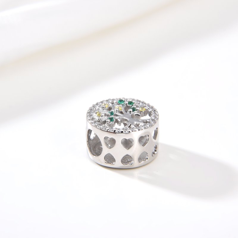 Srebrny charms zawieszka drzewko rodzina drzewo serce srebro 925 beads