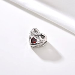 Srebrny charms zawieszka serce nieskończoność imię julia julka srebro 925