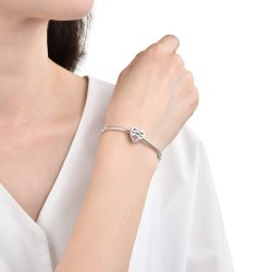 Srebrny charms zawieszka serce nieskończoność imię julia julka srebro 925