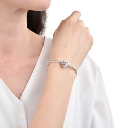 Srebrny charms zawieszka serce nieskończoność imię zuzanna zuzia srebro 925