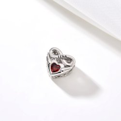 Srebrny charms zawieszka serce nieskończoność imię lena lenka srebro 925