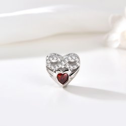 Srebrny charms zawieszka serce nieskończoność imię lena lenka srebro 925