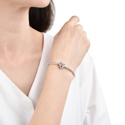 Srebrny charms zawieszka serce nieskończoność imię lena lenka srebro 925