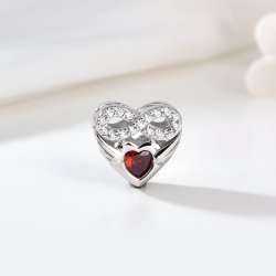 Srebrny charms zawieszka serce nieskończoność imię amelia amelka srebro 925