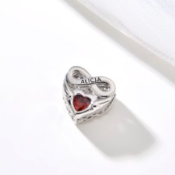 Srebrny charms zawieszka serce nieskończoność imię alicja srebro 925
