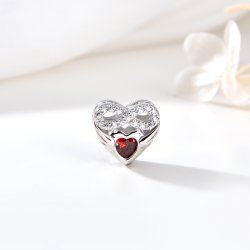 Srebrny charms zawieszka serce nieskończoność imię alicja srebro 925