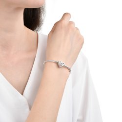 Srebrny charms zawieszka serce nieskończoność imię alicja srebro 925