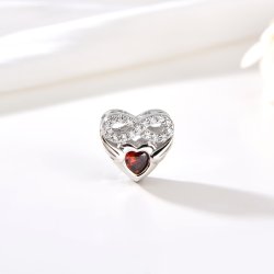 Srebrny charms zawieszka serce nieskończoność imię maria srebro 925