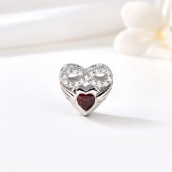 Srebrny charms zawieszka serce nieskończoność imię aleksandra ola 925