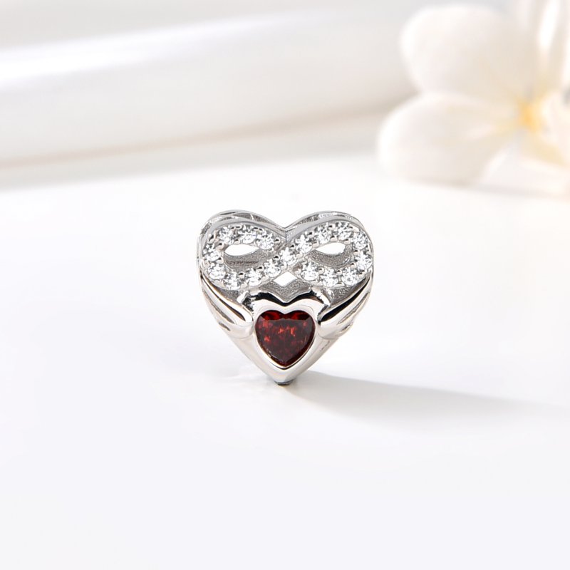 Srebrny charms zawieszka serce nieskończoność imię aleksandra ola 925