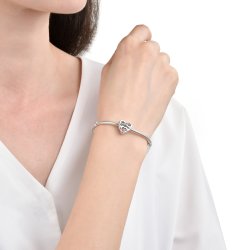 Srebrny charms zawieszka serce nieskończoność imię aleksandra ola 925