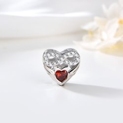 Srebrny charms zawieszka serce nieskończoność imię wiktoria wika srebro 925