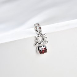 Srebrny charms zawieszka renifer rudolf na święta prezent srebro 925