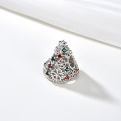 Srebrny charms zawieszka choinka drzewko na święta prezent srebro 925