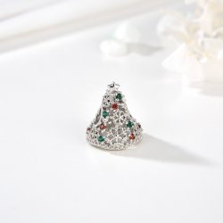 Srebrny charms zawieszka choinka drzewko na święta prezent srebro 925