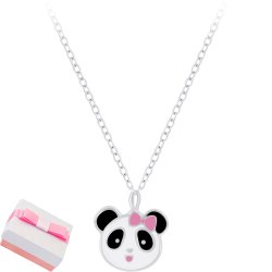 Naszyjnik srebrny 925 dla dziewczynki panda
