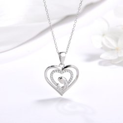 Naszyjnik srebrny łańcuszek medalik na komunię