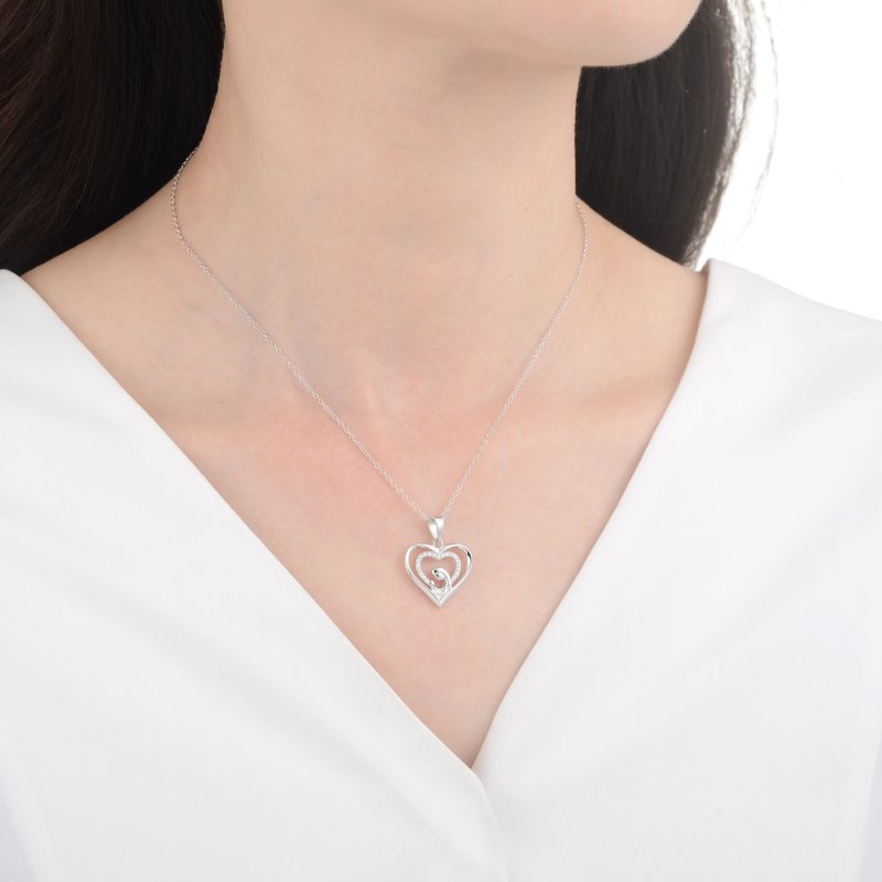 Naszyjnik srebrny łańcuszek medalik na komunię