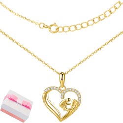 Srebrny naszyjnik łańcuszek dziecko dla mamy chrzest pozłacany srebro 925