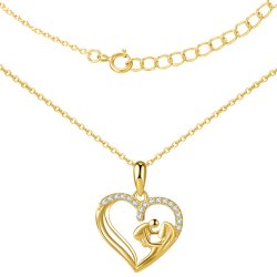 Srebrny naszyjnik łańcuszek dziecko dla mamy chrzest pozłacany srebro 925