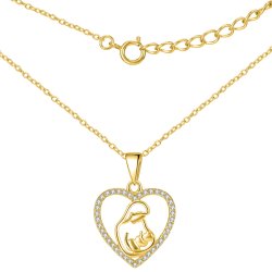 Srebrny naszyjnik łańcuszek damski dla mamy srebro pozłacane - idealny prezent