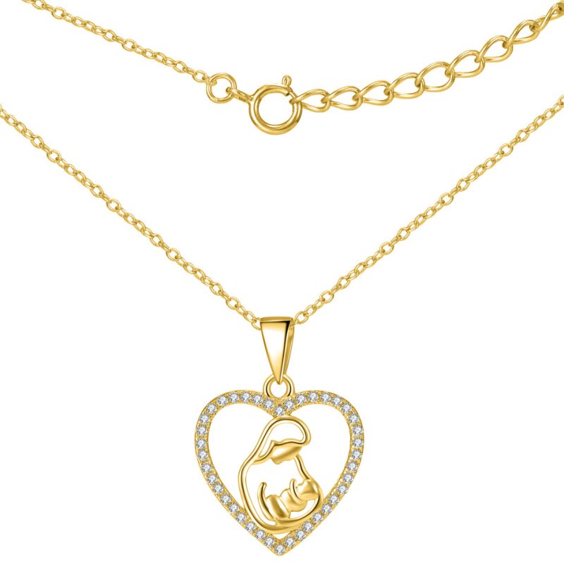 Srebrny naszyjnik łańcuszek damski dla mamy srebro pozłacane - idealny prezent