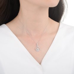 Naszyjnik srebrny łańcuszek damski matka dziecko miłość