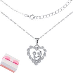 Naszyjnik srebrny łańcuszek damski matka dziecko prezent