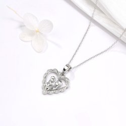 Naszyjnik srebrny łańcuszek damski matka dziecko prezent