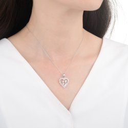 Naszyjnik srebrny łańcuszek damski matka dziecko prezent