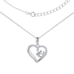 Naszyjnik srebrny łańcuszek damski matka dziecko prezent