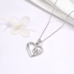 Naszyjnik srebrny łańcuszek damski matka dziecko prezent