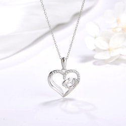 Naszyjnik srebrny łańcuszek damski matka dziecko prezent