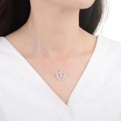 Naszyjnik srebrny łańcuszek damski matka dziecko prezent