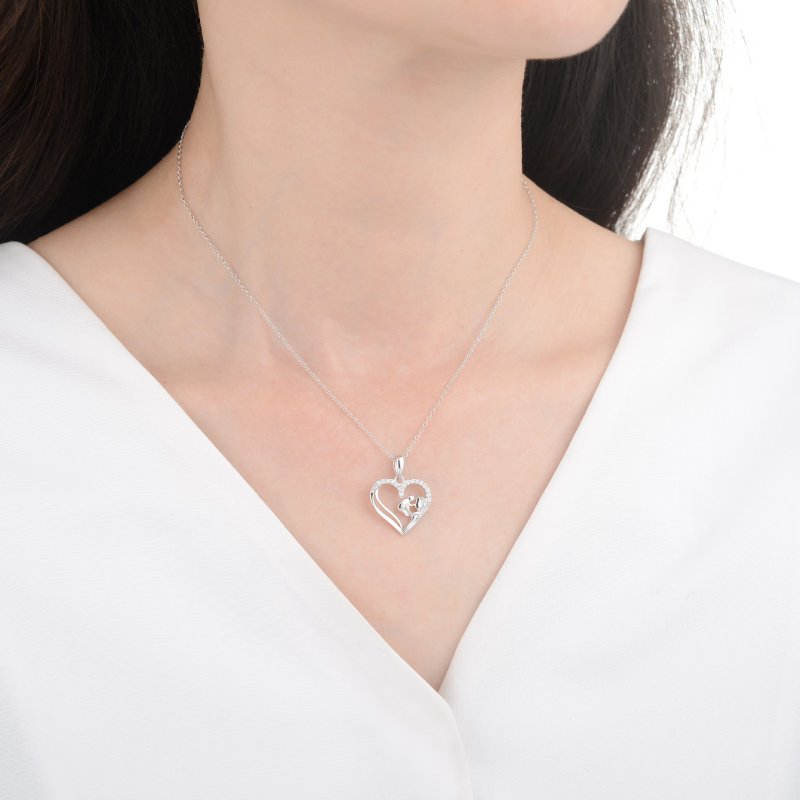 Naszyjnik srebrny łańcuszek damski matka dziecko prezent