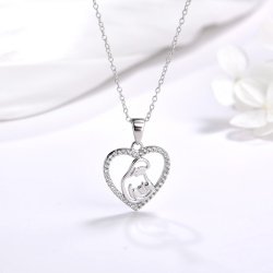 Naszyjnik srebrny łańcuszek damski matka dziecko prezent