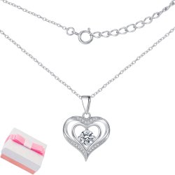 Naszyjnik srebrny 925 damski łańcuszek z zawieszką - elegancki design