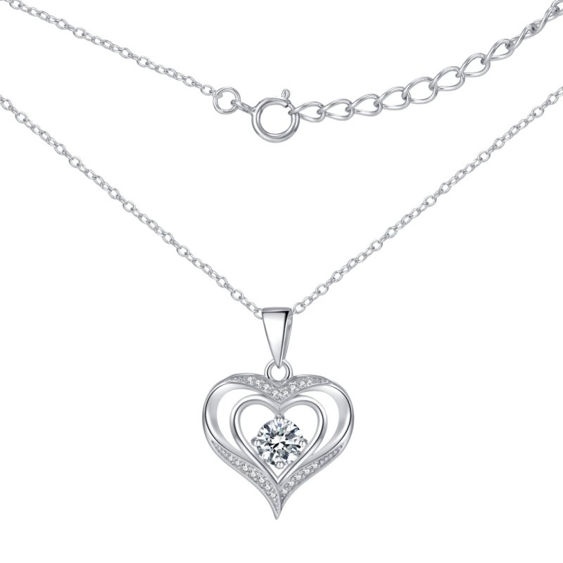 Naszyjnik srebrny 925 damski łańcuszek z zawieszką - elegancki design