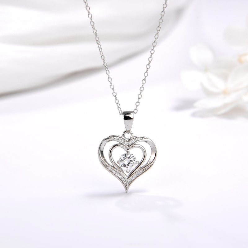 Naszyjnik srebrny 925 damski łańcuszek z zawieszką - elegancki design