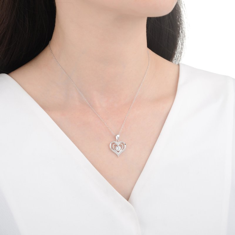 Naszyjnik srebrny 925 damski łańcuszek z zawieszką - elegancki design