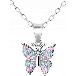 Naszyjnik srebrny 925 motyl dla dziewczynki