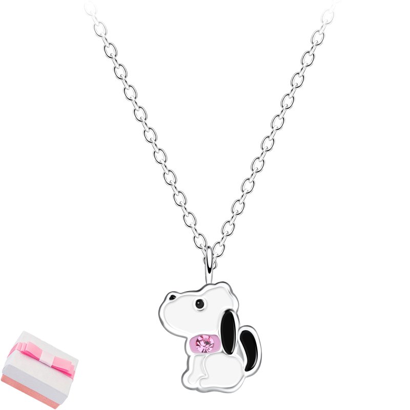 Naszyjnik srebrny 925 dla dziewczynki piesek