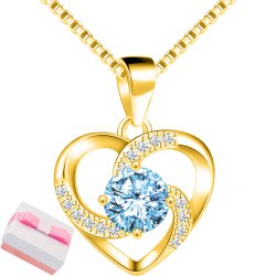 Naszyjnik srebrny pozłacany 925 serce serduszko