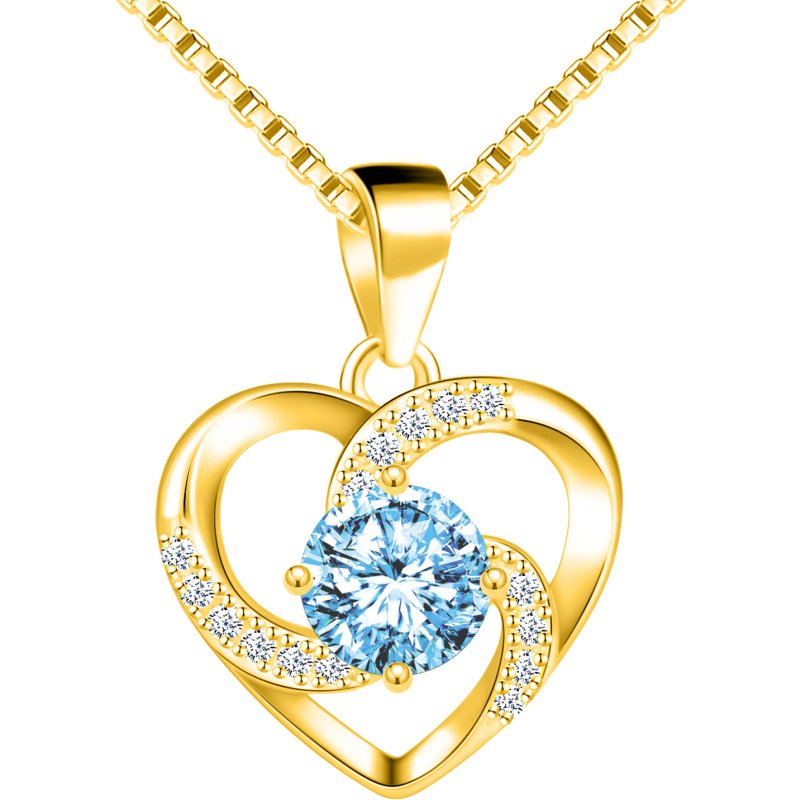 Naszyjnik srebrny pozłacany 925 serce serduszko