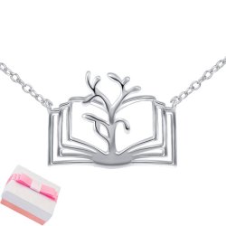 Srebrny naszyjnik łańcuszek damski książka dla nauczyciela srebro