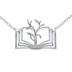 Srebrny naszyjnik łańcuszek damski książka dla nauczyciela srebro