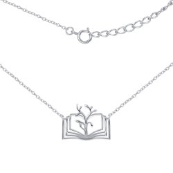 Srebrny naszyjnik łańcuszek damski książka dla nauczyciela srebro