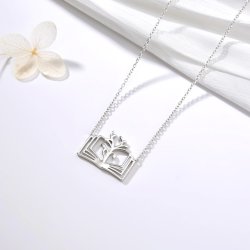 Srebrny naszyjnik łańcuszek damski książka dla nauczyciela srebro