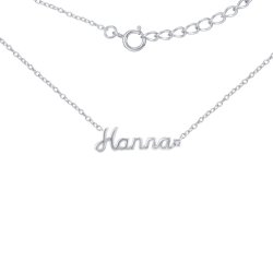 Naszyjnik srebrny łańcuszek z zawieszką imię hanna